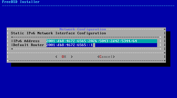 静态配置 IPv6